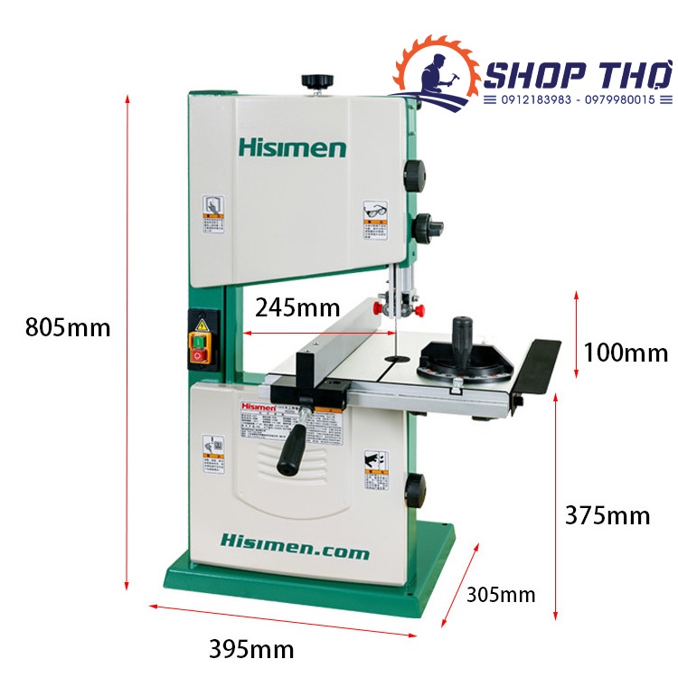Máy cưa vanh Hisimen H0256 công suất 550W