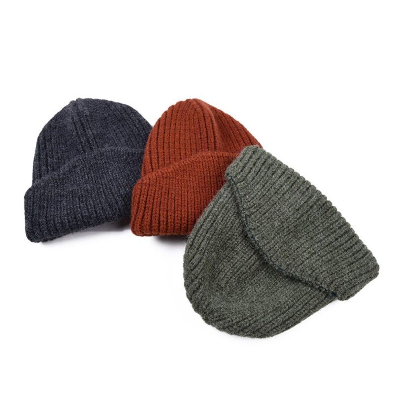 Mũ Len Màu Trơn Phong Cách Hiphop Thời Trang Thu Đông