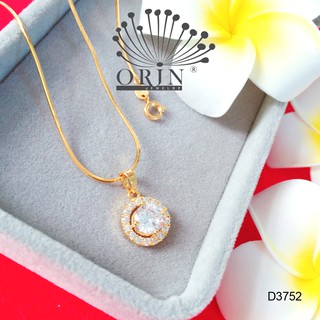 Dây chuyền mặt đá tròn viền đá dạng dây mì cao cấp Orin D3752 đẳng cấp