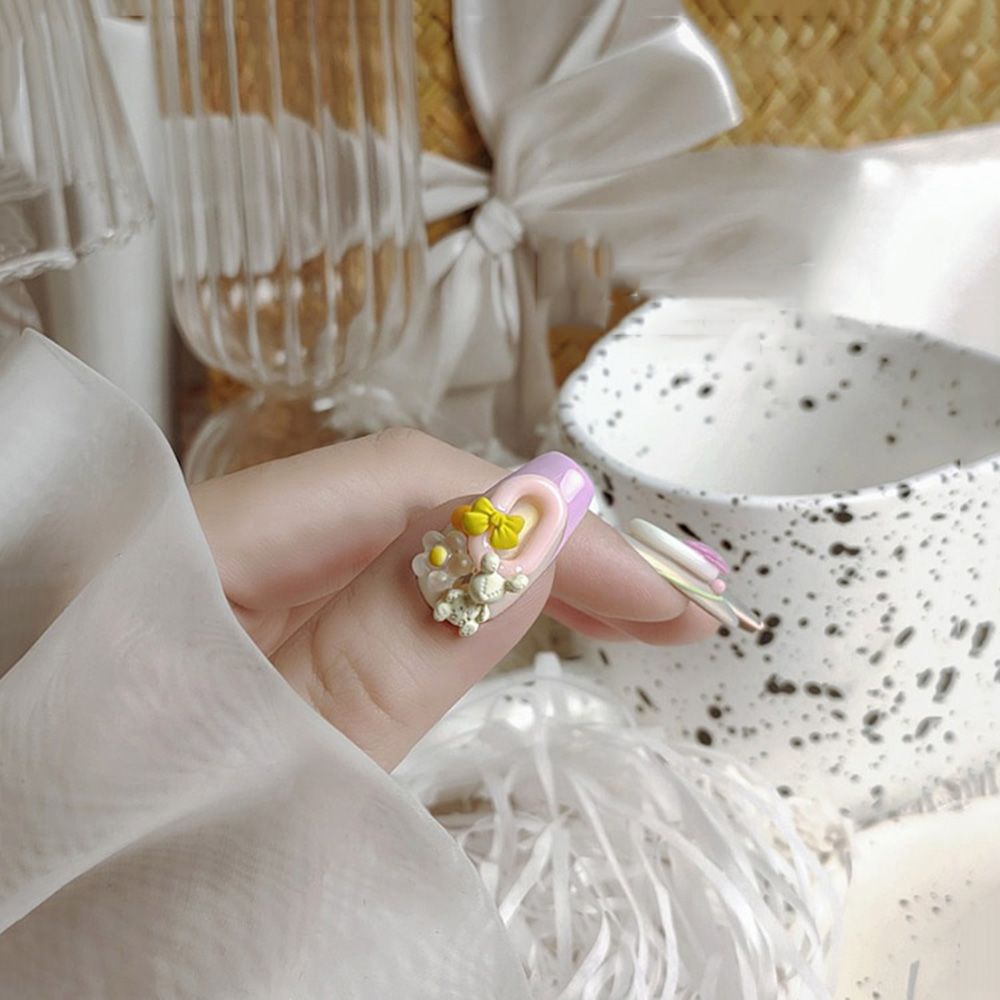 [Hàng mới về] Phụ kiện trang trí móng nghệ thuật 3D màu kẹo ngọt họa tiết hoạt hình DIY