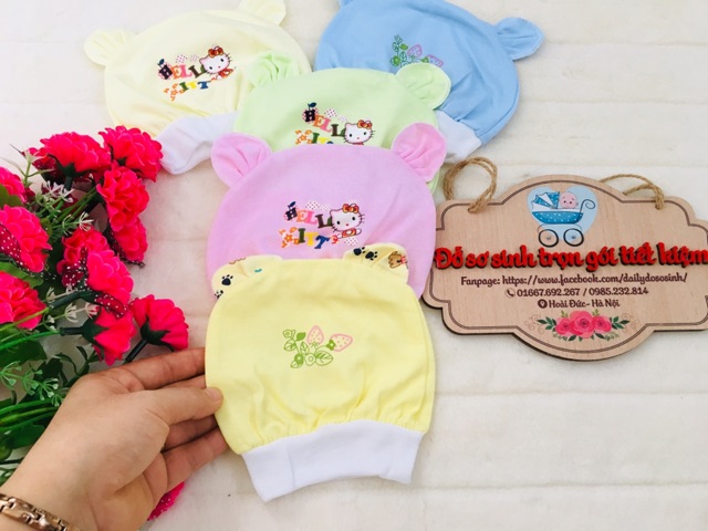 MŨ TAI THỎ BO GẤU CHO BÉ SƠ SINH 0-3M