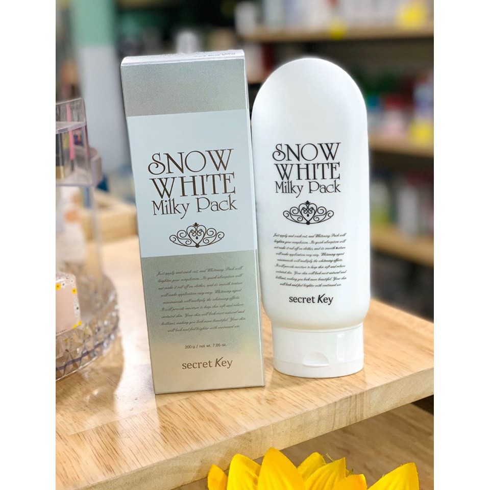 Kem tắm trắng toàn thân Secret key #Snow_White Milky Pack (chính hãng, date xa)