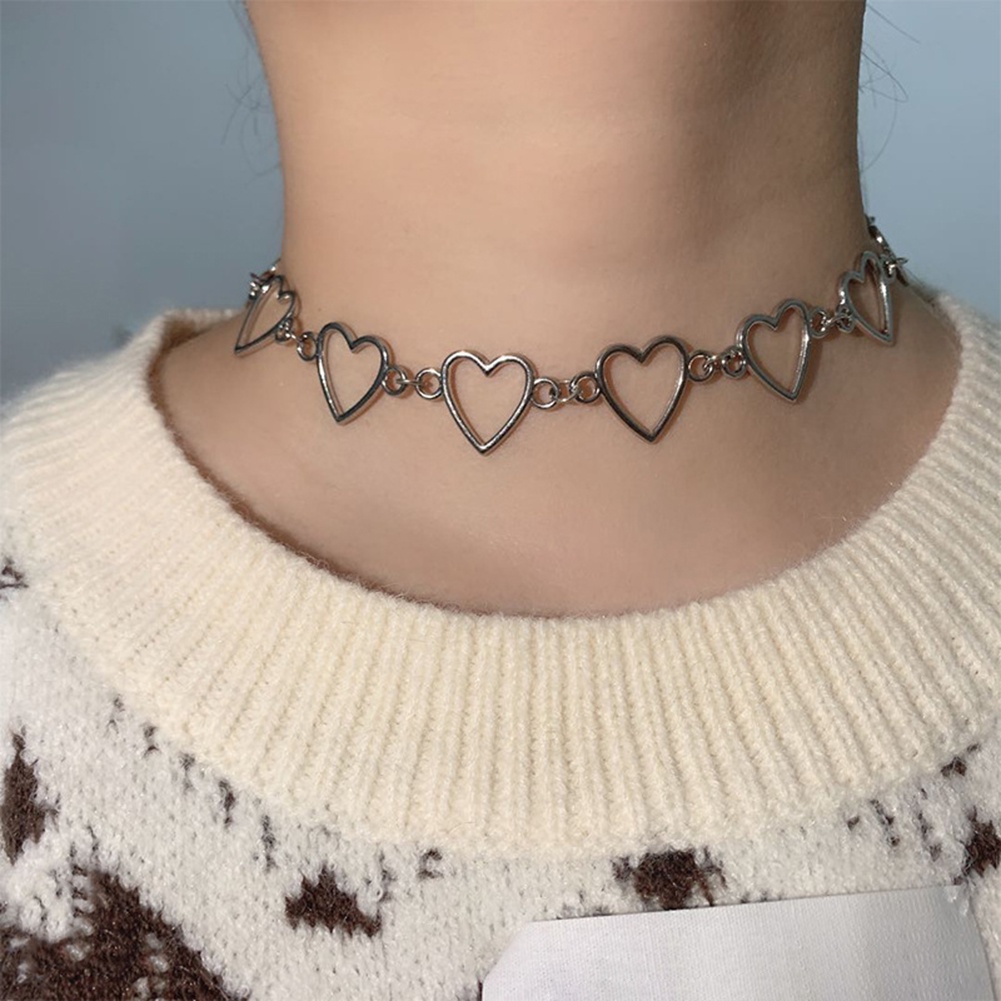 Vòng Cổ Choker Mặt Trái Tim Dễ Thương Ngọt Ngào Phong Cách Hàn Quốc Cho Nữ