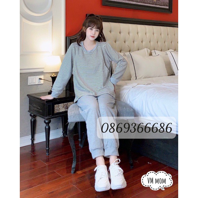 [Hàng loại 1]Bộ bầu sau sinh chất da cá cao cấp dày dặncó chỗ cho con ti có chun chỉnh quầnFree size 45-67kg