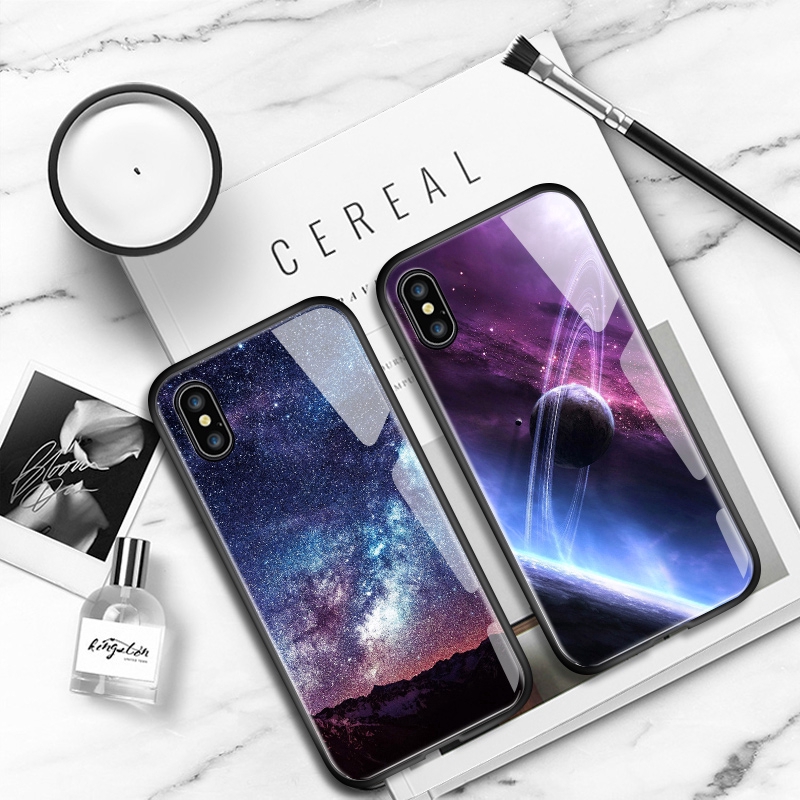 Ốp điện thoại kính cường lực cứng cho SAMSUNG GALAXY A8 A9 A7 A6 A6+ A8+ 2018 PLUS PRO 2019 A9S STAR A8S A730 A750 A530