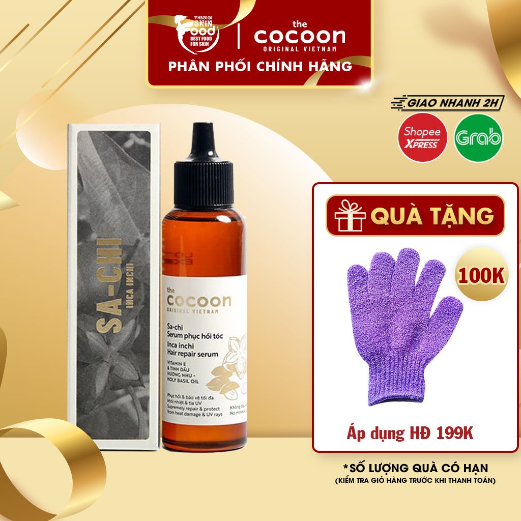 Tinh Chất Phục Hồi Tóc Tinh Dầu Sachi The Cocoon Inca Inchi Hair Repair Serum 70ml