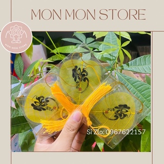 Lá Bồ đề chữ thư pháp Nhẫn để bình an