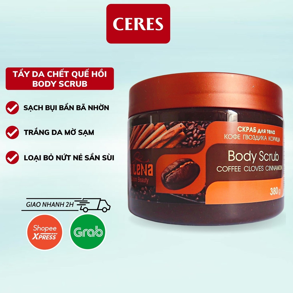 Tẩy Da Chết Quế Hồi - Tẩy Tế Bào Chết Mặt Và Cơ Thể Coffee Bilena Body Scrub 380ml