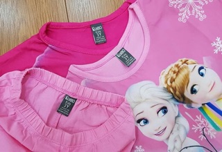 Bộ thun cotton bé gái Elsa