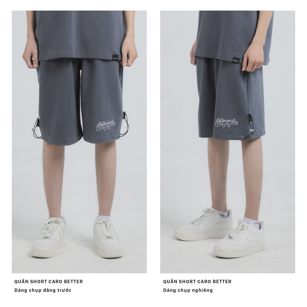 Quần short local brand Caro Better City Cycle cotton unisex form rộng nam nữ oversize