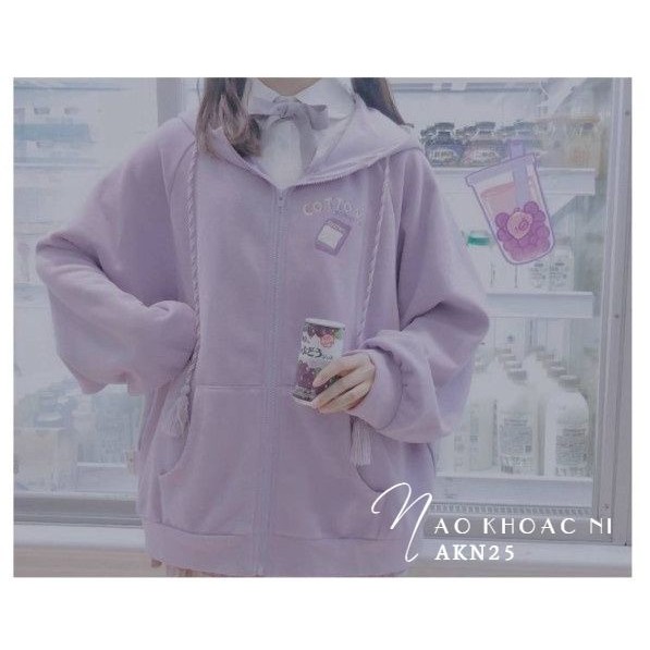 ÁO KHOÁC NỈ IN HÌNH XINH XẮN AKN25 ⚡FREESHIP⚡100% ẢNH THẬT⚡ NN CHUYÊN SỈ - NN STORE | BigBuy360 - bigbuy360.vn