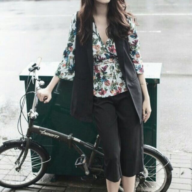 Combo:1 ghile đen hàng đẹp và 1 culottes rộng chất đẹp