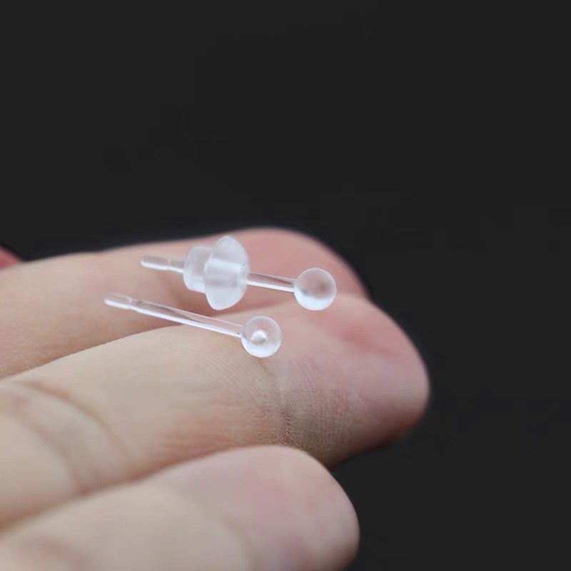 KHuyên bi nhựa sinh học thanh xỏ siêu mỏng 0,8mm khuyên giữ lỗ, khuyên mũi giữ lỗ