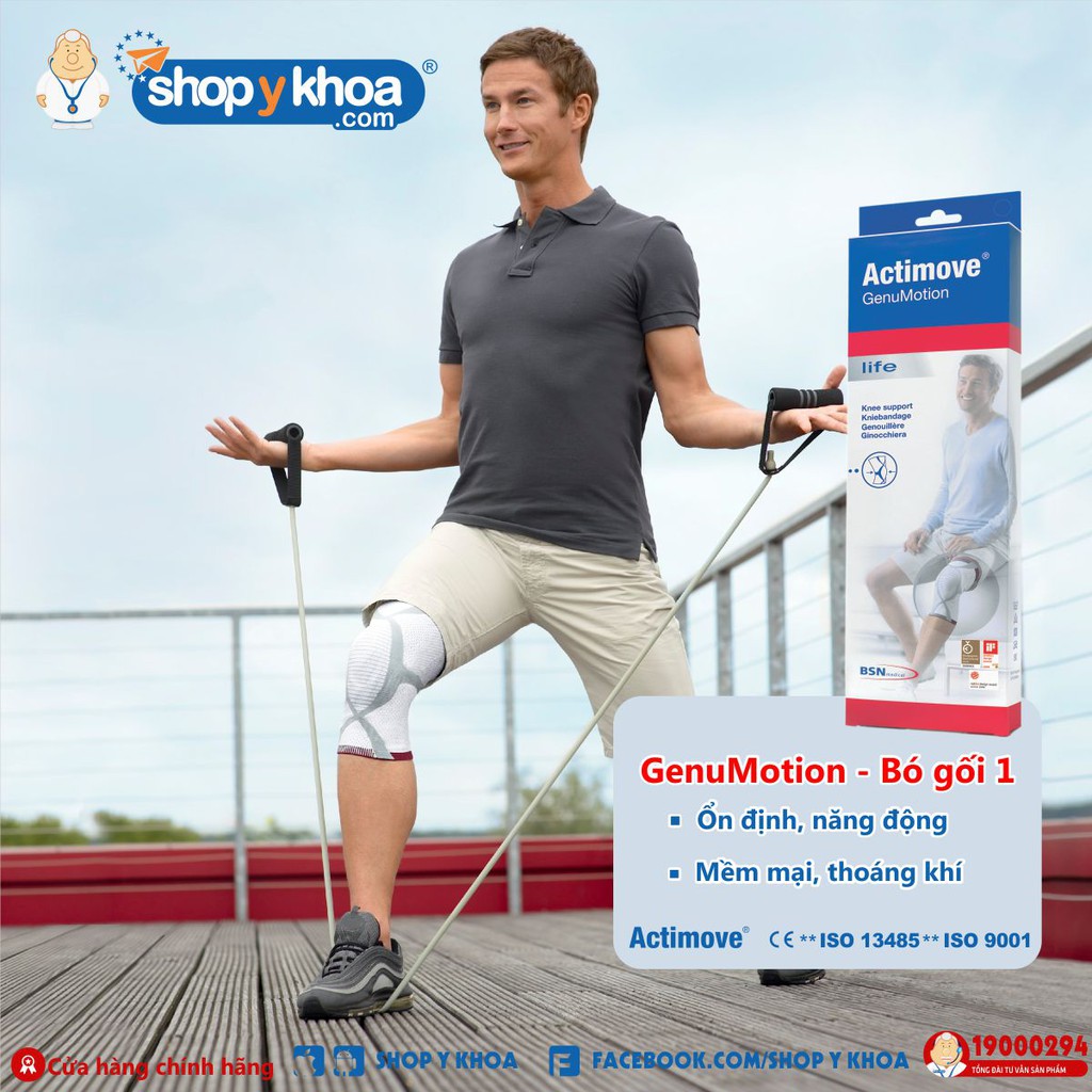[CÓ QUÀ TẶNG] Bó gối chấn thương &amp; thể thao cao cấp Actimove GenuMotion (Made in Germany)