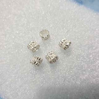 Charm bạc chặn lá trúc 6mm - bạc 925