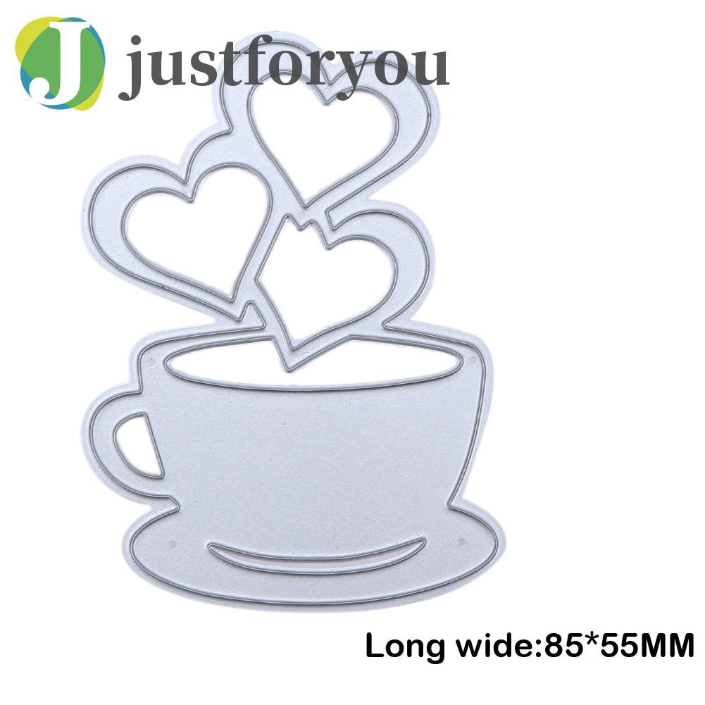 Justforyou2 Love Heart Coffee DIY Metal Scrapbook Craft Embroidery Cutting Die Stencils