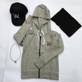 Áo khoác Alan Walker màu xám (tặng khăn che mặt)