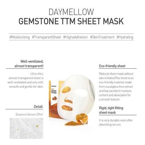 [daymellow] Gold Recovery/Diamond Toning/Jade Aqua TTM Mask 1pc