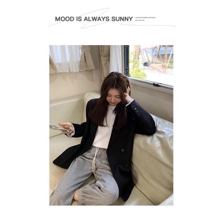 Áo khoác Blazer đen trơn