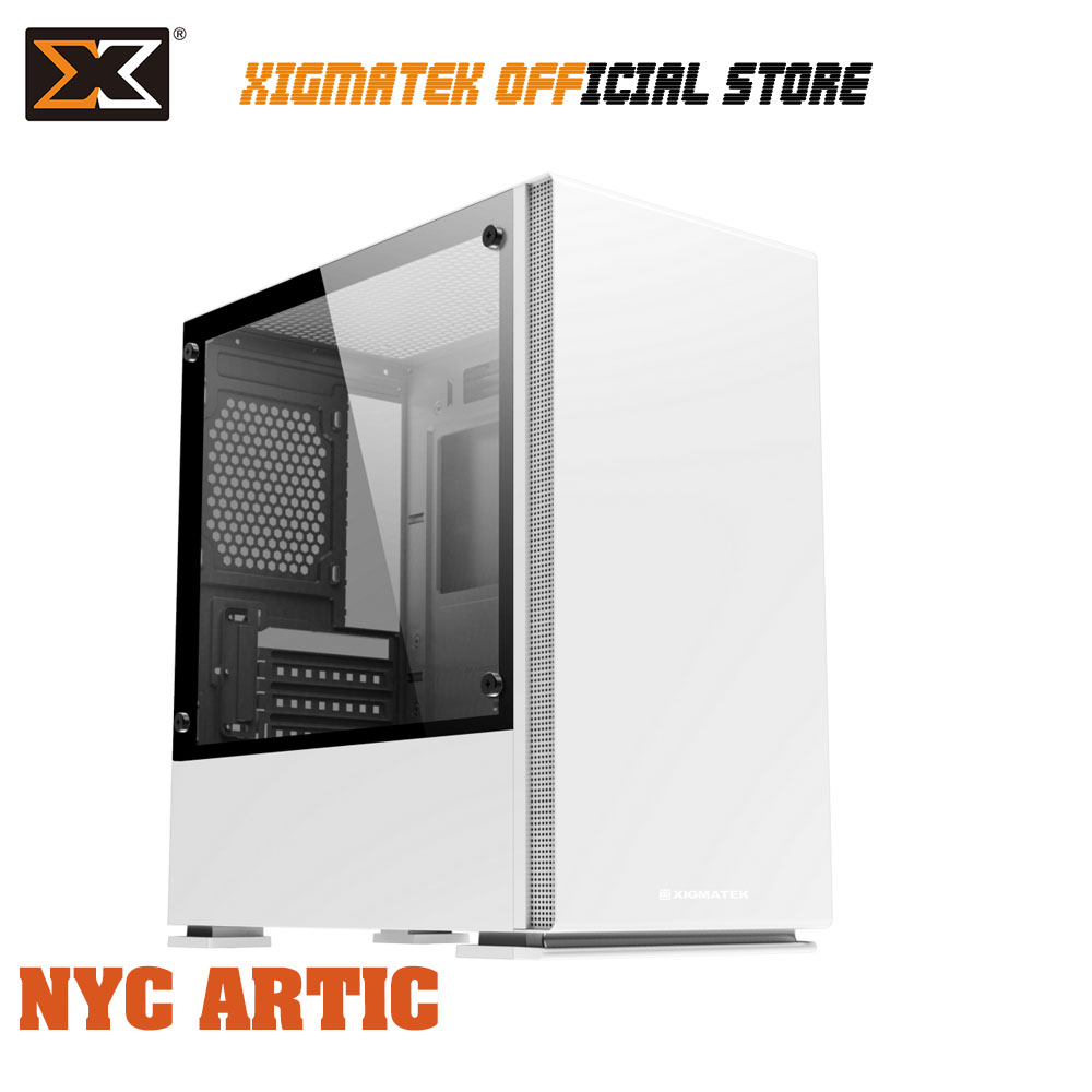 Vỏ case máy tính XIGMATEK NYC ARTIC (EN45716) WHITE - PREMIUM GAMING M-ATX
