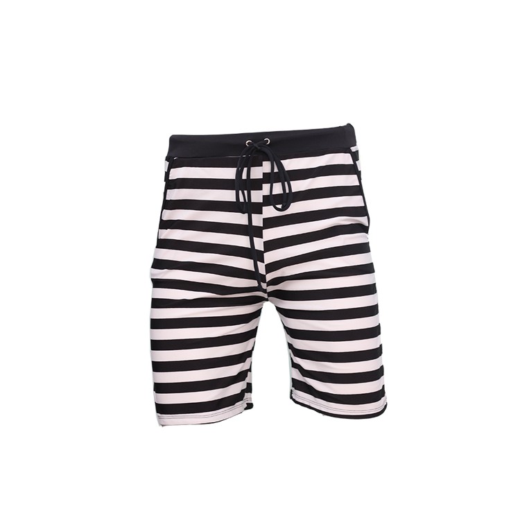 Quần bơi short nam sọc đen trắng QD32Na