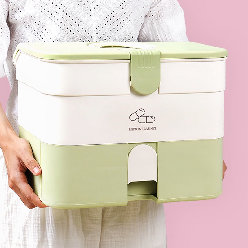 Hộp đựng đồ dùng sơ cứu hai tầng cỡ lớn đa năng tiện dụng cho gia đình