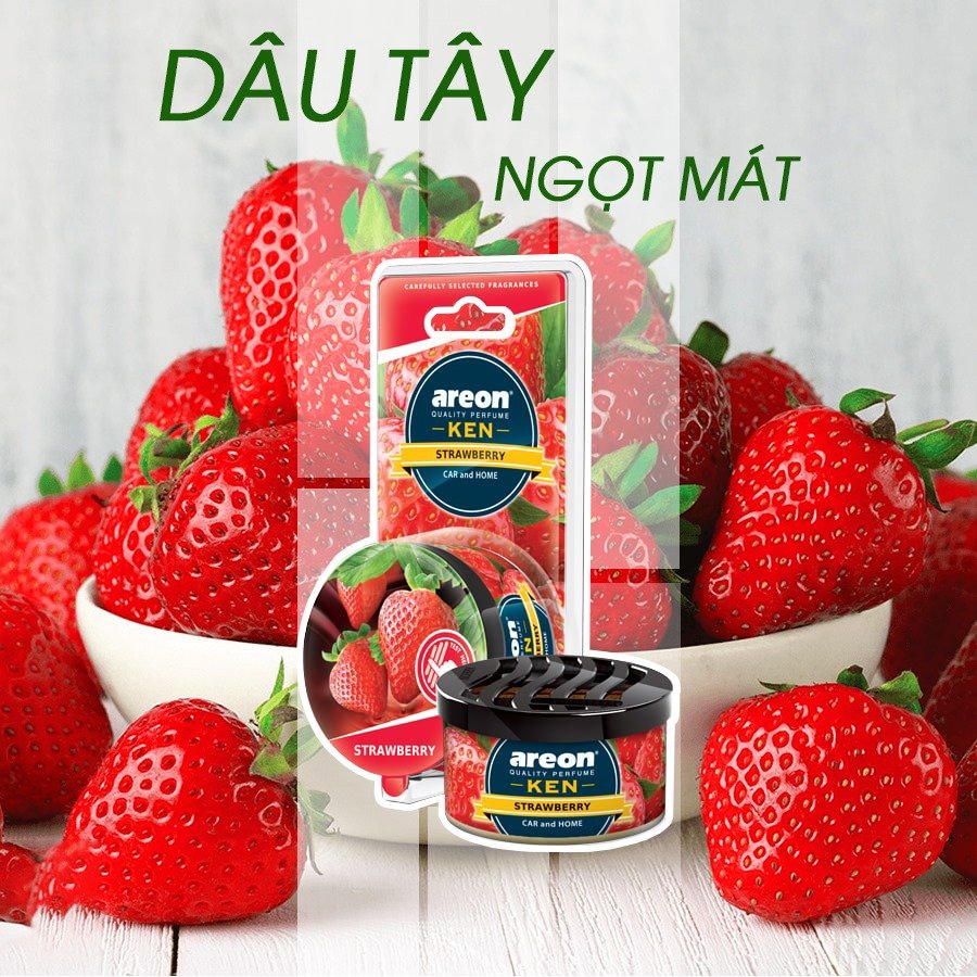 Sáp Thơm Ô Tô Chiết Xuất 100% Thiên Nhiên Areon (Dâu Tây)