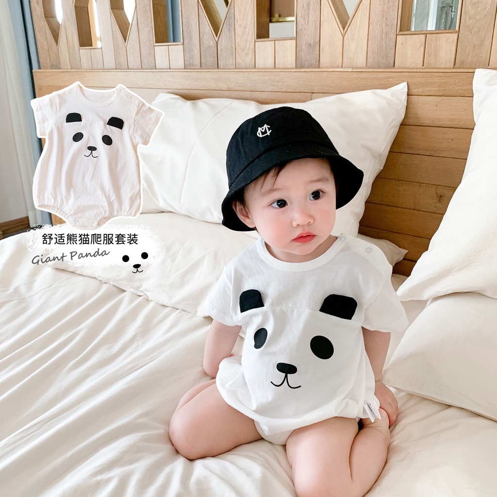 ROMPER  FREESHIP  BODY SUIT HÌNH GẤU PANDA CHO BÉ SƠ SINH - BỘ ÁO LIỀN QUẦN CHO BÉ ĐI CHƠI CHỤP HÌNH THÔI NÔI