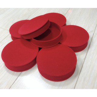 HỘP TRANG SỨC - Sỉ 10 hộp nhung đỏ đựng vòng cổ,vòng tay giá tốt KT 8,5x8,5x2,2cm