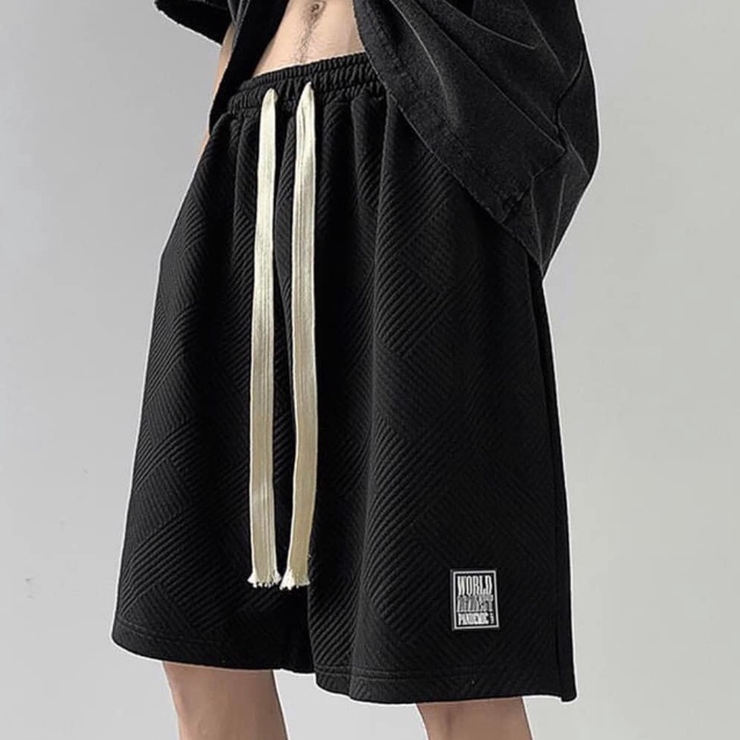 Quần short thun gân họa tiết Pandemic