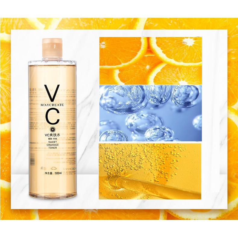 Toner dưỡng da Maycreate VC Sweet Orange 500ml