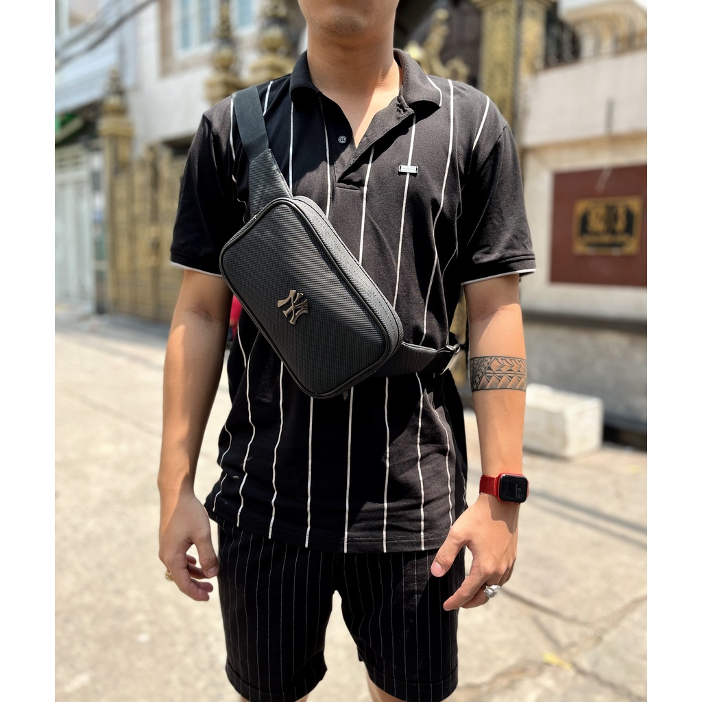 TÚI CHÉO NEW YORK MLB MEN BLACK  MB12,TÚI ĐEO NGANG CỰC ĐẸP  FULL BAO BÌ MLB  • Chất liệu da si cty xịn. Chống thấm nước