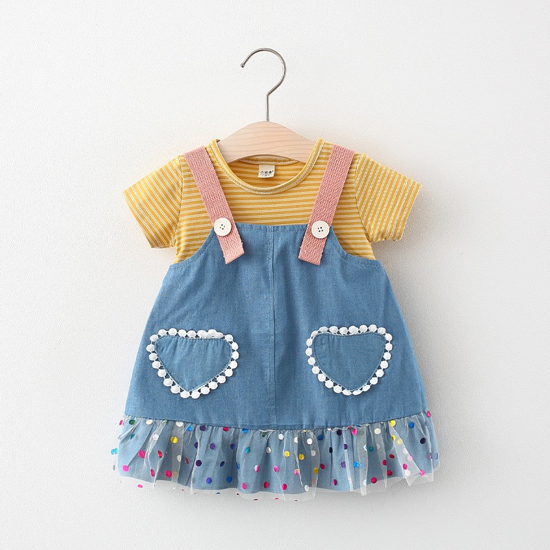 Váy giả yếm bò bé gái size 5-13kg VH92