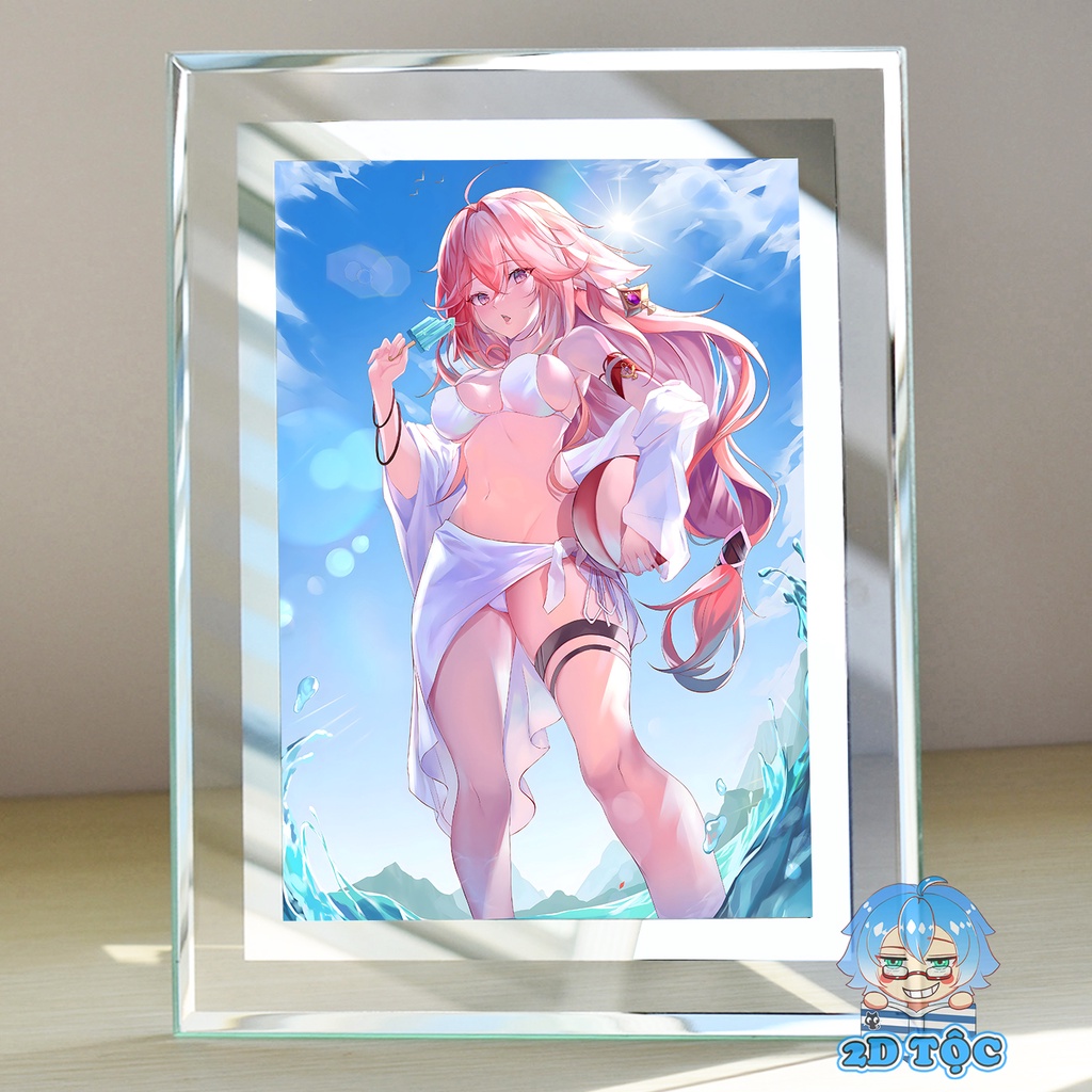 Khung kính để bàn Yae Miko (6) Game Genshin Impact  by 2D Tộc Shop