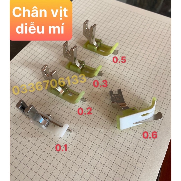 Chân vịt diễu mí nhựa máy công nghiệp 1 kim