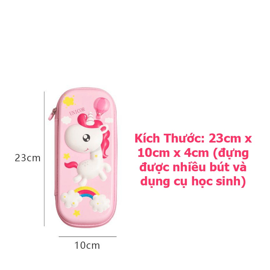 Hộp Bút Họa Tiết In Nổi 3D Sinh Động, Siêu Nhẹ, Chống Thấm Nước, dành cho bé trai và bé gái - VLHB02