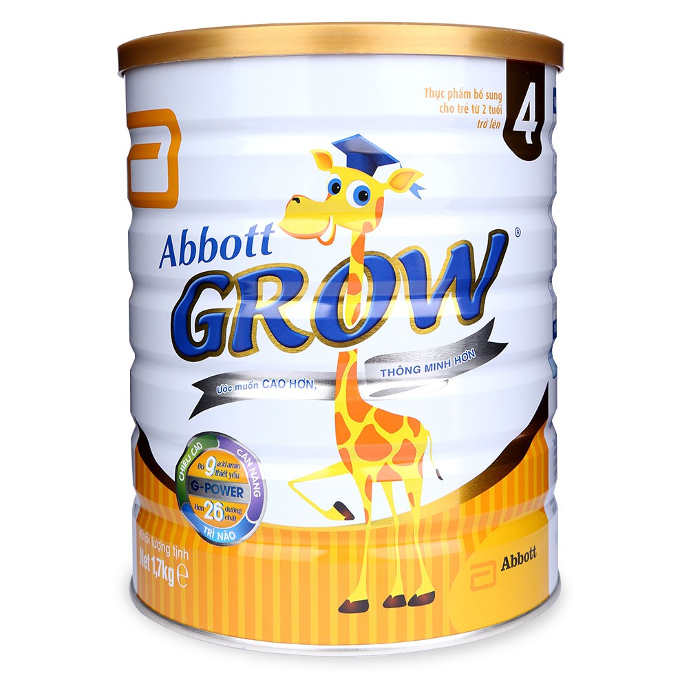 2 lon Sữa Abbott Grow 4 1,7kg date 09/2022