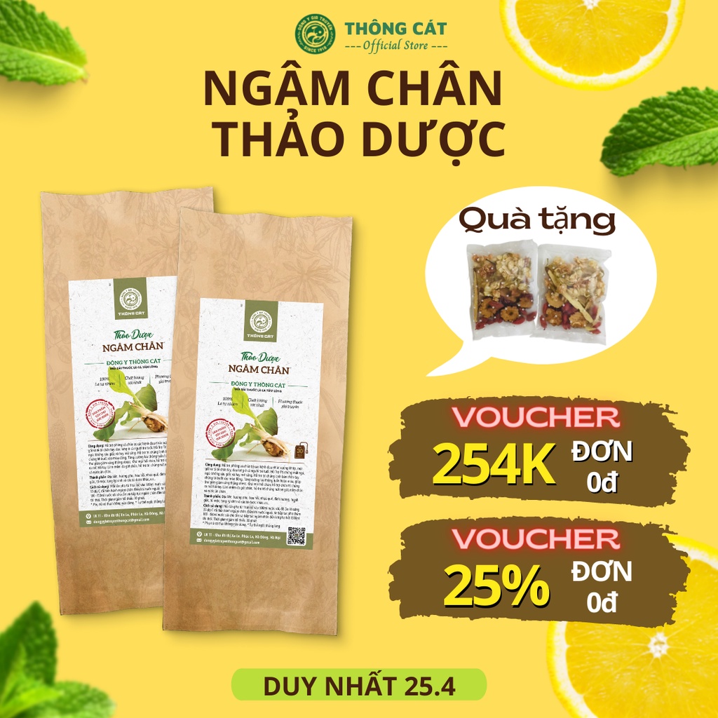 Thảo dược ngâm chân thuốc bắc hỗ trợ thải độc chân giảm đau nhức xương khớp, khử mùi hôi chân, ngủ ngon Thông Cát HCM