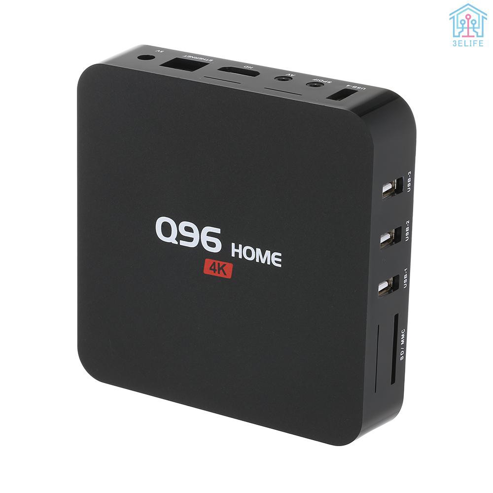 【E&amp;V】Q96 HOME Smart Android 8.1 TV Box RK3229 Quad Core UHD 4K Media Player 1GB / 8GB 2.4G WiFi H.265 VP9 HDR10 Video Player with Remote Control