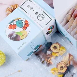 Trà thảo mộc ngũ bảo: ô mai, sơn tra, râu ngô, trần bì, quyết minh tử, hoa cúc, đường phèn - lợi tiểu thanh nhiệt detox