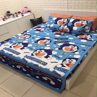 CHĂN CHẦN BÔNG COTTON POLY DOREMON CẦU VỒNG
