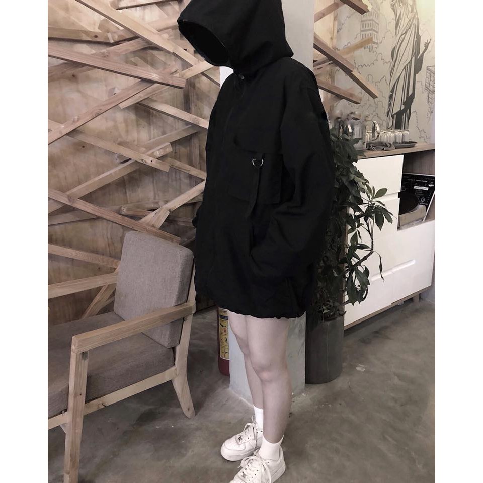 Áo Khoác Dù Túi Hộp TRÙM MẶT Ulzzang Unisex 1hitshop