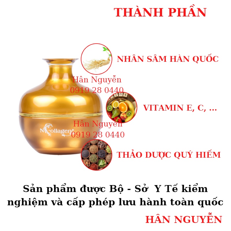 [CHÍNH HÃNG] KEM FACE NHÂN SÂM N COLLAGEN - Tặng Kèm Sét Tẩy Tế Bào Làm Sạch Da