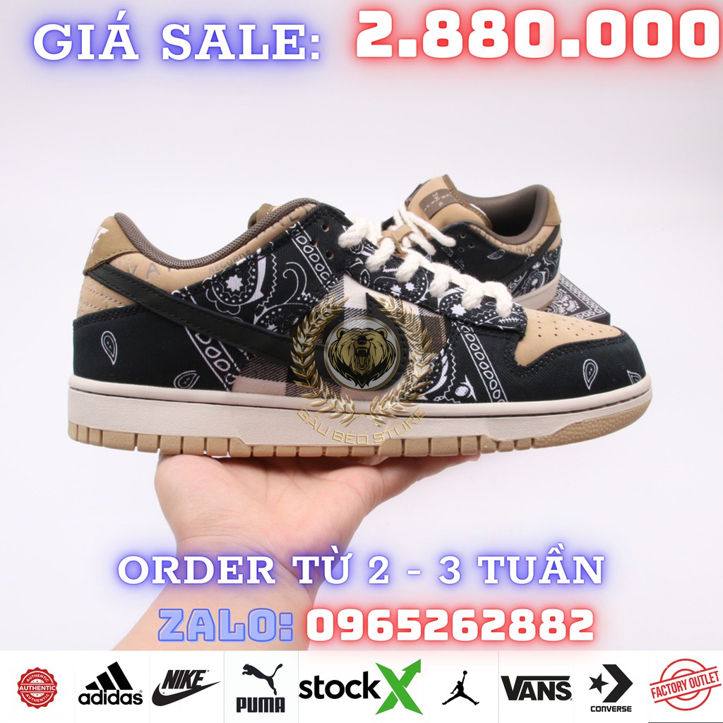 Order 2-3 Tuần + Freeship Giày Outlet Store Sneaker _Travis Scott x Nike SB Dunk Low MSP: CT5053-001 ➡️ gaubeostore.shop