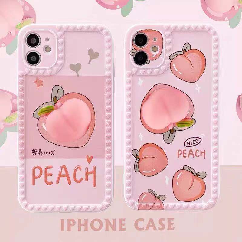 Phone case that can pinch peach for IPhone 12 12Pro Max 11 11Pro Max X Xs Xr Xs Max 8 7 6 6s Plus Se 2020 | BigBuy360 - bigbuy360.vn