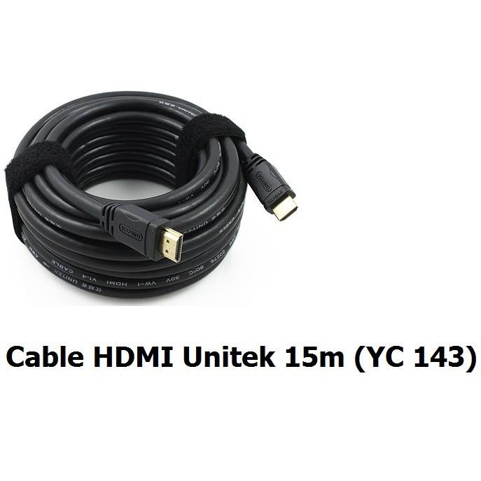 [Mã 77ELSALE hoàn 7% đơn 300K] CÁP HDMI Unitek 15m Y-C 143M 4K