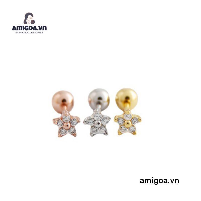 ✨✨Bông tai ngôi sao nhỏ lấp lánh chất liệu bạc  thời trang phụ kiện trang sức nữ