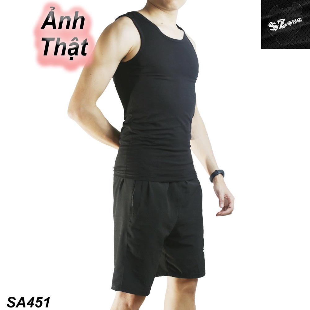 Áo ba lỗ trơn thể thao nam vnxk (Ảnh thật shop chụp)- HÀNG XỊN GIÁ NGON SZone SA451 - đá bóng, tập gym, đi chơi, đi biển