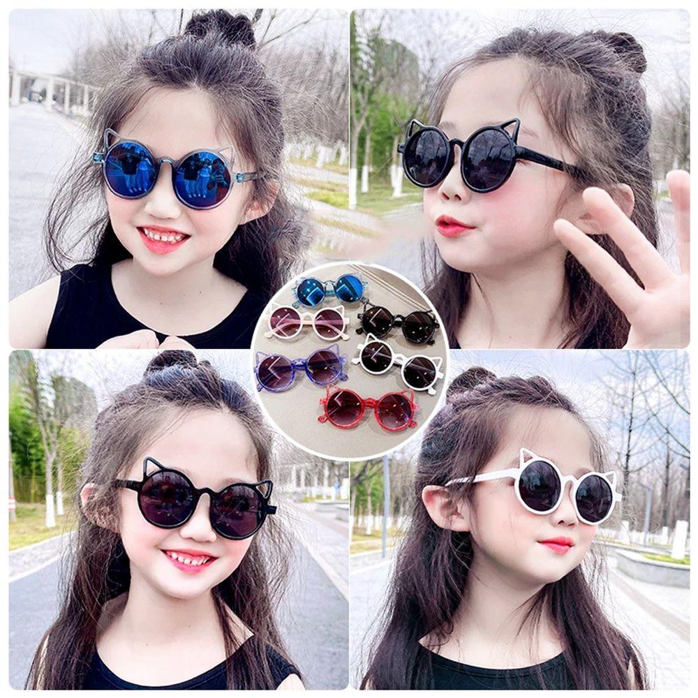 Kính Mát Gọng Tròn Chống Tia UV400 Phong Cách Cổ Điển Dễ Thương Dành Cho Bé