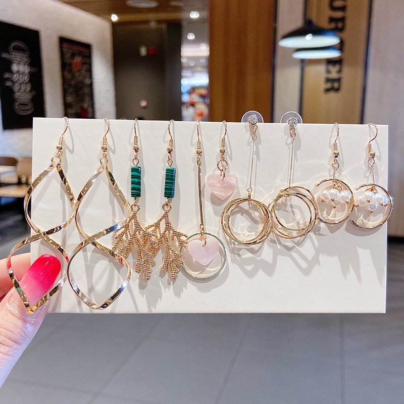 Khuyên tai dáng dài thời trang Hàn Quốc tùy chọn kiểu dáng